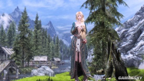 《上古卷轴5》女生向MOD合集第2弹 巫师3、恶魔城Shanoa等服装MOD
