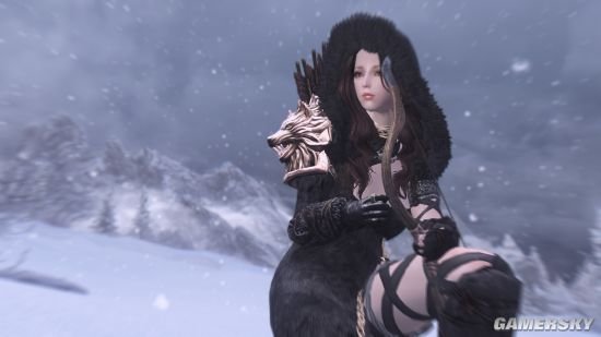 《上古卷轴5》女生向MOD合集第2弹 巫师3、恶魔城Shanoa等服装MOD