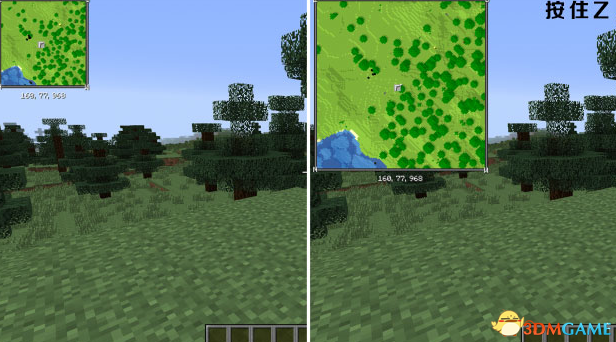 我的世界 1.7.10清新范小地图MOD