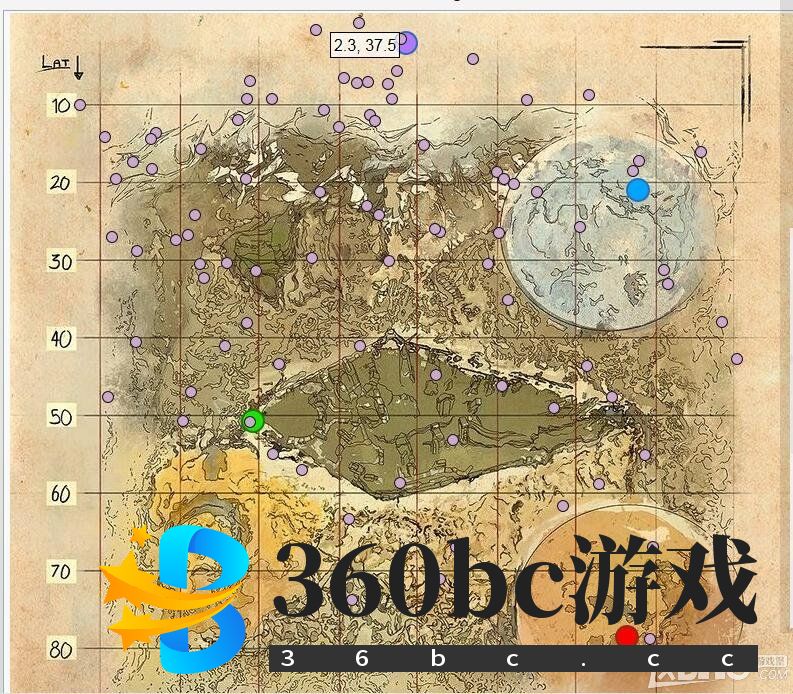 《方舟：生存进化》灭绝资源地图分布