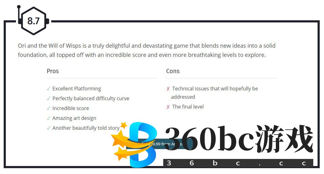 《奥日与萤火意志》媒体评分解禁 IGN评分9分