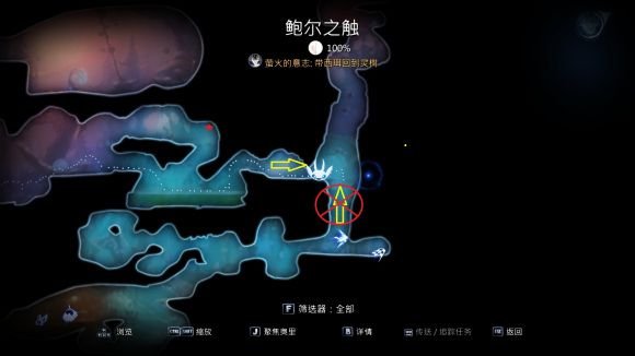 奥日与萤火意志鲍尔之触地图攻略：鲍尔之触通关技巧图片4