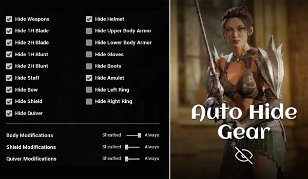 《上古卷轴4：湮灭重制版》自动隐藏装备MOD